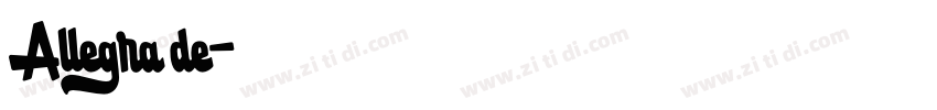 Allegra de字体转换